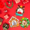 ceiba tree Christmas Crafts for Kids Photo Frame Craft Kits Picture Christmas Ornament Foam Self Adhesive Stickers for Xmas Holiday Party Favor view 3
