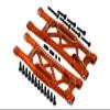 Aluminum 6061-T6 Rear Lower Suspension Arms For Traxxas 1/8 4WD Sledge Monster Truck 95076-4 - 26Pc Set Orange view 1