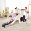BABY JOY Toddler Large Slide, 6 in 1 Slide for Kids with Basketball Hoop, Ring Toss, 2 in 1 Convertible Climbing Way, Freestanding Kids Slide Climber Set for Indoors Outdoor Boys Girls Gifts Present view 2