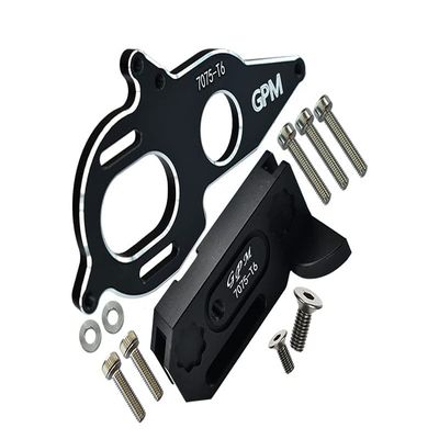 Aluminum Center Gearbox Support & Motor Heatsink Plate For Arrma 1:8 KRATON 6S / VENDETTA 3S / TYPHON TLR / 1:10 GRANITE/BIG ROCK 3S / BIG ROCK V3 3S / KRATON 4S / VORTEKS 3S - 11Pc Set Black