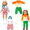 SOTOGO 8 Sets 18 Inch Doll Clothes Outfits for American 18 Inch Dolls, Include Doll Fashion Clothes and Dolls Accessories view 3