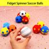 32 PCS Mini Fidget Spinners Soccer Ball Toys for Kids, Soccer Party Favors Goodie Bag Stuffers, Rotatable Soccer Finger Stress Balls for Classroom Prizes view 3