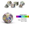DNDND Rainbow Stripe DND Metal Dice Set,7 PCS Zinc Alloy with Gift Case for Dungeons and Dragons D&D (Rainbow) view 4