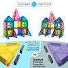 Jasonwell 100pcs Magnetic Tiles Building Blocks Set for Boys Girls Preschool Educational Magnet Construction Kit Stacking STEM Toys Christmas Birthday Gift for Kids Toddler 3 4 5 6 7 8 9 10 + Year Old view 3