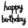 16 Inch Hanging Birthday Banners 3D Silver Foil Cursive Script Letter Balloons for Kids and Adults Birthday Party Decorations Supplies (Black) view 1