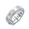 SLIACETE Sunflower Anxiety Ring for Women 925 Sterling Silver Fidget Rings for Anxiety Anti Anxiety Band Ring Jewelry Gifts for Women Men view 1