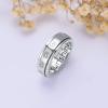 SLIACETE Sunflower Anxiety Ring for Women 925 Sterling Silver Fidget Rings for Anxiety Anti Anxiety Band Ring Jewelry Gifts for Women Men view 4