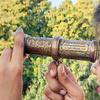 ANTIQLICIOUS Antique Hand Carved Brass Twist Kaleidoscope for Adult and Kids || Vintage Look Kaleidoscope - Antique Finish with Brass Handle view 3