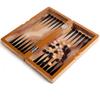 3 in 1 Chess Wooden Chess Checkers Backgammon Set Folding Case Imitation Marble Board Game for Adults and Kids (Color : 29.4X14. 5X4.8cm) view 2