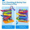 hahaland Toddler Toys for 1 Year Old Boy 2 in 1 Pound Ball Toy & Car Ramp Race Track Learning Early Developmental Montessori Toys for 2 Year Old Valentine Birthday Easter Basket Stuffers view 2