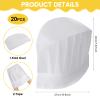 Vabean Kids Apron and Chef Hat Set Child Apron Fabric White Disposable Cooking Set for 7-12 Years Girl Boy Kitchen Baking Painting (40 Pcs) view 2