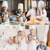 Vabean Kids Apron and Chef Hat Set Child Apron Fabric White Disposable Cooking Set for 7-12 Years Girl Boy Kitchen Baking Painting (40 Pcs) view 4