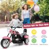 Costzon Kids Motorcycle, 6V Battery Powered Ride on Chopper Motorcycle w/Horn, Headlight, 3-Wheel Stable Ride on Toys, Electric Toddler Motorcycle for Kids, Gift for Boys Girls (Pink) view 2