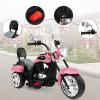 Costzon Kids Motorcycle, 6V Battery Powered Ride on Chopper Motorcycle w/Horn, Headlight, 3-Wheel Stable Ride on Toys, Electric Toddler Motorcycle for Kids, Gift for Boys Girls (Pink) view 3