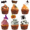 FEPITO 120 Piece Halloween Decoration Set - Toothpick Flags & Markers for Party Decor view 1