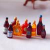 SXFSE Dollhouse Decoration Accessories, 1:12 Dollhouse Ornament 9 Pcs Mini Wine Bottles view 2