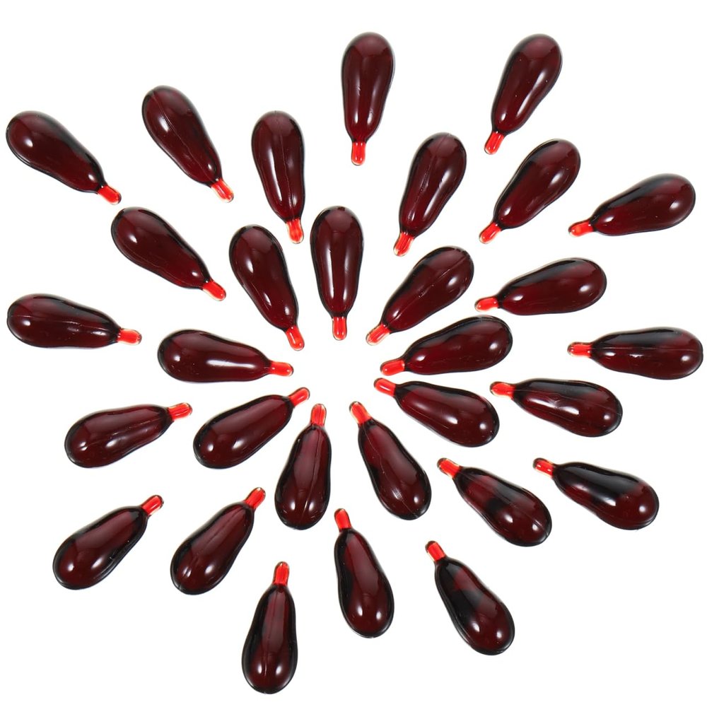 30Pcs Halloween Trick Toys Blood Capsules Realistic Fake Blood Pills Party Props for Cosplay Masquerade April Fool's Day