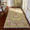 1?12 Scale Victorian Era Gold Ivory Aubusson Design Miniature Rug Red Pink Roses view 3