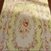 1?12 Scale Victorian Era Gold Ivory Aubusson Design Miniature Rug Red Pink Roses view 4