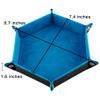 SIQUK 6 Pieces Dice Tray Hexagon Dice Rolling Holder Folding PU Leather Dice Trays for Dice Games Like RPG, DND and Other Table Games(Red, Blue, Violet, Black, Green, Yellow) view 2