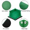SIQUK 6 Pieces Dice Tray Hexagon Dice Rolling Holder Folding PU Leather Dice Trays for Dice Games Like RPG, DND and Other Table Games(Red, Blue, Violet, Black, Green, Yellow) view 3