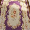 1/12 Scale Victorian Purple Ivory Aubusson Design Miniature Rug Red Pink Rose view 3