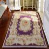 1/12 Scale Victorian Purple Ivory Aubusson Design Miniature Rug Red Pink Rose view 4