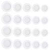 Grevosea 20 Pieces Piggy Bank Plug, Saving Box Plug White Piggy Bank Stopper Cover Rubber Round Plug Replacement Rubber Saving Box for Money Saving Box (5 Sizes) view 1