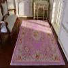 1/12 Scale Victorian Purple Aubusson Design Miniature Rug French Swilrs Roses view 1