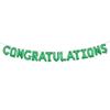16 inch Multicolor Congratulations Letters Banner Gold Graduation Party Decorations Supplies (CONGRATULATIONS Green) view 1