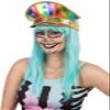 Bristol Novelty Military Rainbow Rave Hat (Pack of 1) - Vibrant Design, Perfect Accessory for Concerts, Parties, Events, Festivals, & More Halloween Halloween view 1