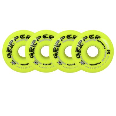 Labeda Roller Hockey Wheels Gripper Crossover Medium 80A Yellow 68mm - Set of 4