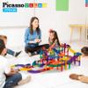 PicassoTiles 100pc Race Car Track + 32pc Magnetic Rocket Booster Theme Set + 8pc Figures, 2 LED Cars, Magnetic Building Block Rocket Booster Theme Set, Magnet Expansion Variety Action Characters Pack view 2