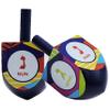 The Dreidel Company 100 Multi Colored Hand Painted Wooden Dreidels, The Hanukkah Game Includes 3 Dreidel Game Instructions, Let's Play Dreidel (100-Pack) view 2