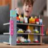CANDYCAR Wooden Diecast Collection - Parking Garage, Premium Handcrafted Beech Wood Toy view 2