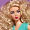 Barbie Looks Fashion Doll with Curly Blonde Hair Dressed in Ruched Crop Top & Satiny Lavender Shorts, Posable Collectible Made to Move Body view 3
