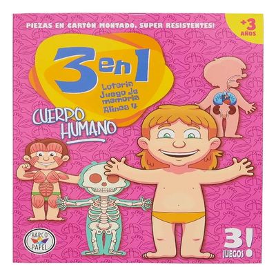 3 In 1 Human Body Board Game