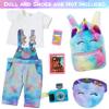 ZITA ELEMENT 7 Pcs American 18 Inch Doll Clothes and Accessories - 18 Inch Doll Clothes Set with Backpack, Waist Bag, Cell Phone, Tablet, Camera view 3