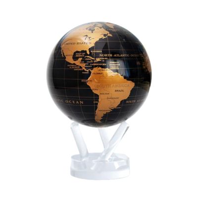 MOVA Metallic Black and Gold Globe 6"