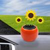 Bavokon Solar Dancing Sunflower,Shaking Head Flower Car Ornaments,Solar Powered Dancing Flower in Pots Swinging Sunflower Animated Dancer Window Sun Catcher Car Home Desk Decor view 3