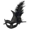 Mask Halloween Cosplay Costume Half Face Animal Party Cat Masks (Black(Fe)) view 1
