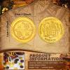 Charniol 300 Pcs Plastic Gold Coins Pirate Coins Kids Fake Play Coins Replica Spanish Doubloons for Pirate Party Treasure Chest Games Tokens Toys Cosplay Halloween, Gold, Silver, Bronze (Round) view 3