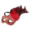 Mask Halloween Cosplay Costume Half Face Animal Party Cat Masks (Red(Fe)) view 2
