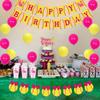JOYMEMO Softball Birthday Decorations for Girls, Fast Pitch Happy Birthday Banner Cake Topper, Cupcake Toppers Pink and Yellow, Sports Fast ball Party Supplies view 4