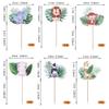 36 Pack Woodland Cupcake Toppers Wild One Tropical Leave Animals Cupcake Picks Jungle Safari Animal Cake Decorations Wild One Kids Birthday Baby Shower Theme Party Supplies Decor view 2
