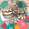 36 Pack Woodland Cupcake Toppers Wild One Tropical Leave Animals Cupcake Picks Jungle Safari Animal Cake Decorations Wild One Kids Birthday Baby Shower Theme Party Supplies Decor view 3