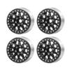 1.9 Beadlock Wheel Rims 4PCS Metal Wheel Hub Set for 1/10 RC Crawler Axial SCX10 II 90046 SCX10 III AXI03007 TRX4 D90 (Black) view 2