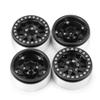 1.9 Beadlock Wheel Rims 4PCS Metal Wheel Hub Set for 1/10 RC Crawler Axial SCX10 II 90046 SCX10 III AXI03007 TRX4 D90 (Black) view 3