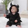ACEHCEAR Infant Baby Bat Costume Halloween Costumes Polar Fleece Hooded Romper with Big Ear Onesie Unisex 2pcs 6-9 Months view 3