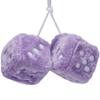AuMoHall 2.95'' Retro Fuzzy Plush Dice Car Charm Square Plush Dice Car Rear View Mirror Hanging Ornament Car Mirror Hanging Accessories, Purple view 3